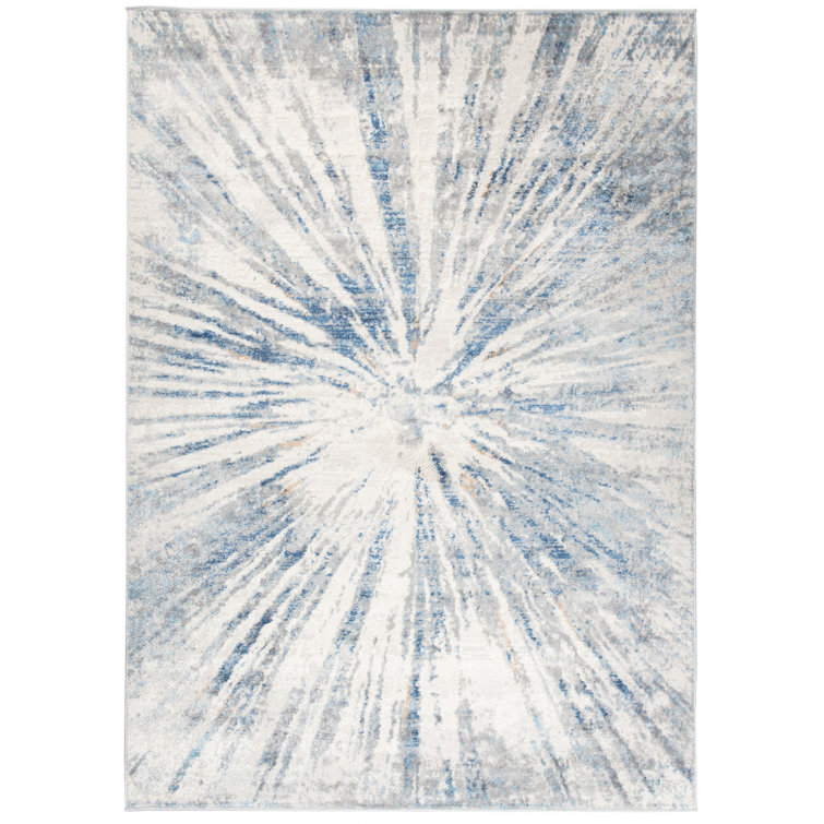 Borough Wharf Dannemora Flatweave Grey/Blue Rug Wayfair.ie